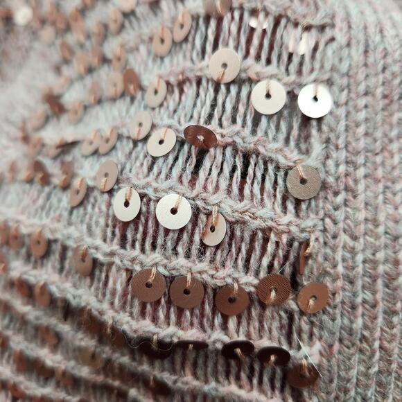 Victoria's Secret Moda International Sequin Knit Cardigan – Rose Gold Wool Blend - Picture 6 of 6